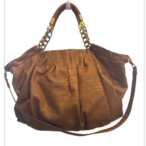 Michael Kors Erin Large Brown Crocodile Leather Shoulder Tote - Picture 3 of 11